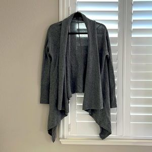 100% Cashmere Gray Cardigan - L